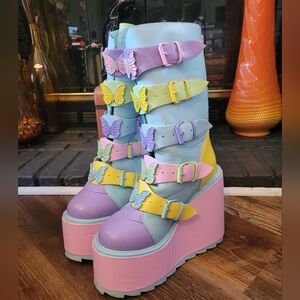 YRU Dune Butterfly Platform Boots *Please Read Full Discription*